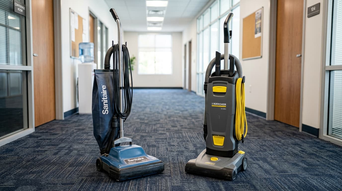 Cover image for Commercial Office Vacuums: Key Features & Comparison Guide — Eco Spark Facility Services blog