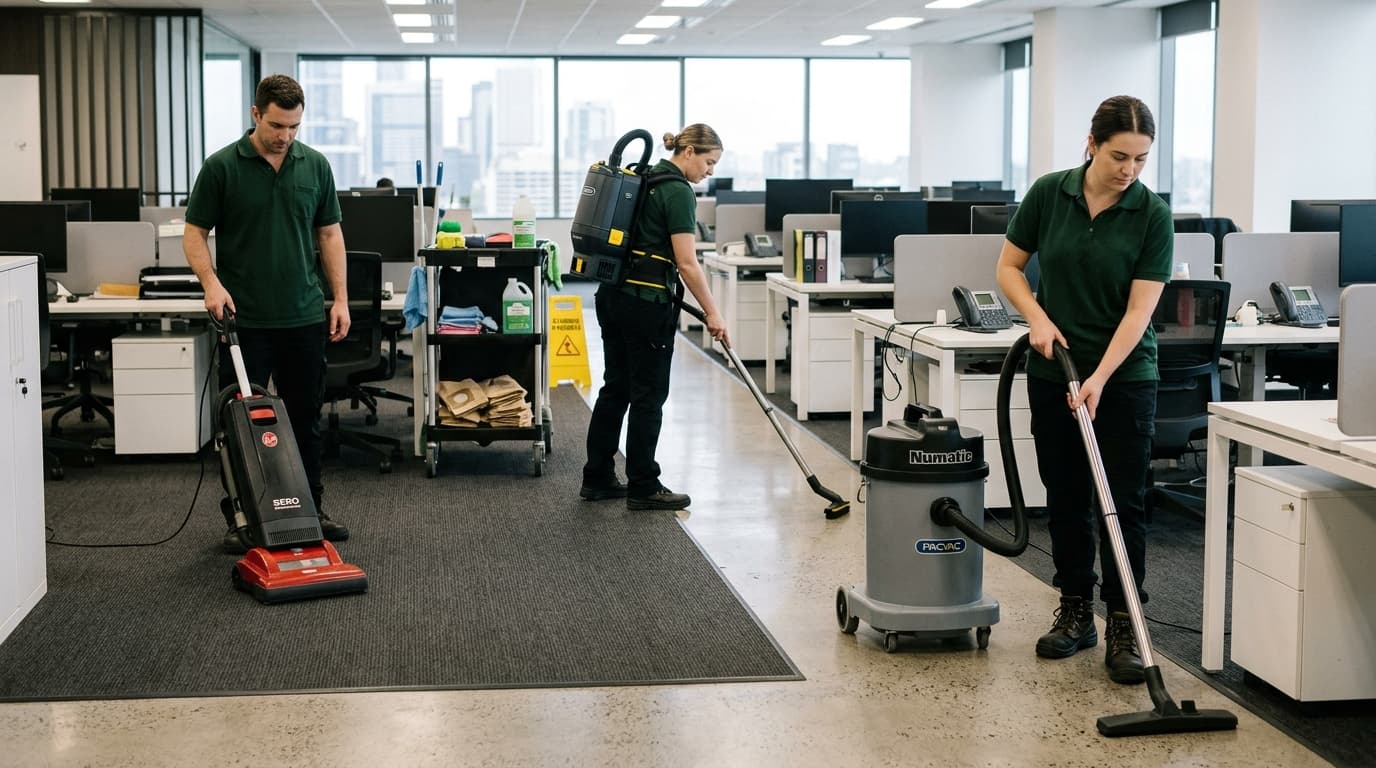 Cover image for Commercial Office Vacuums: Upright, Backpack, Canister Compared