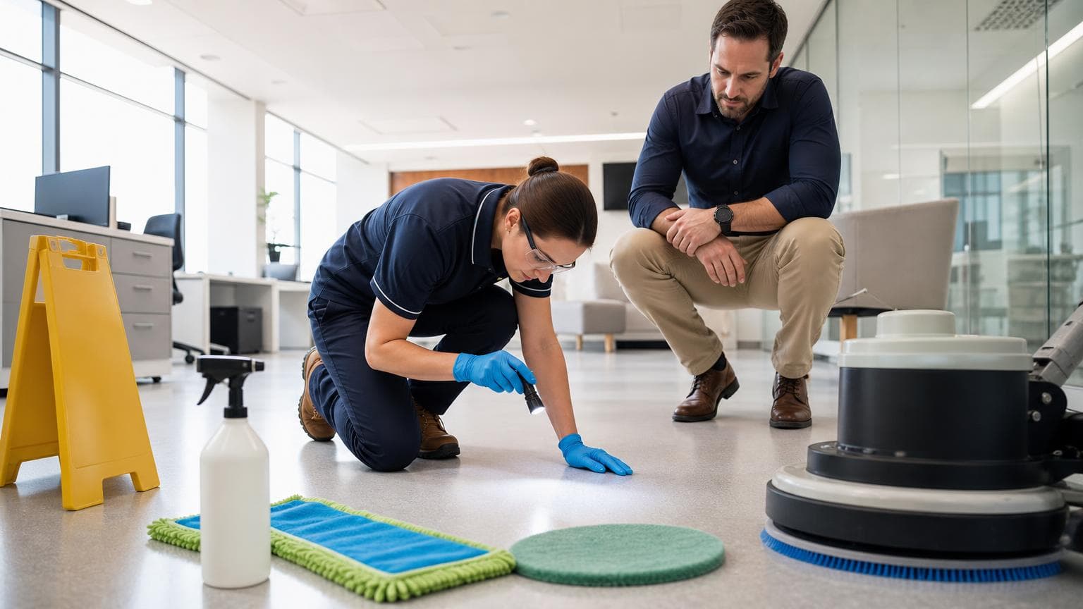 Cover image for Commercial Vinyl Floor Cleaning: Products and Methods