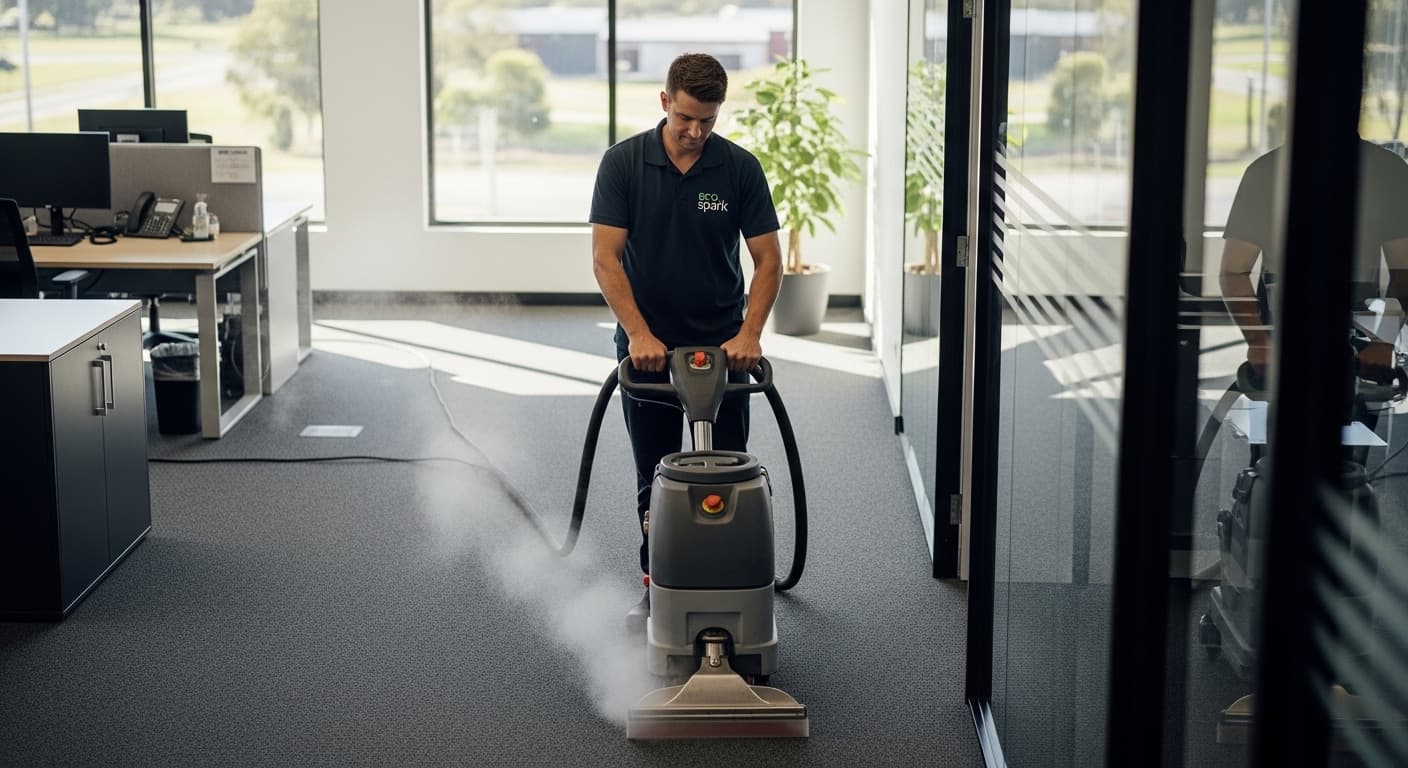 Cover image for How Often Should Commercial Carpets Be Steam Cleaned in Wagga Wagga? — Eco Spark Facility Services blog