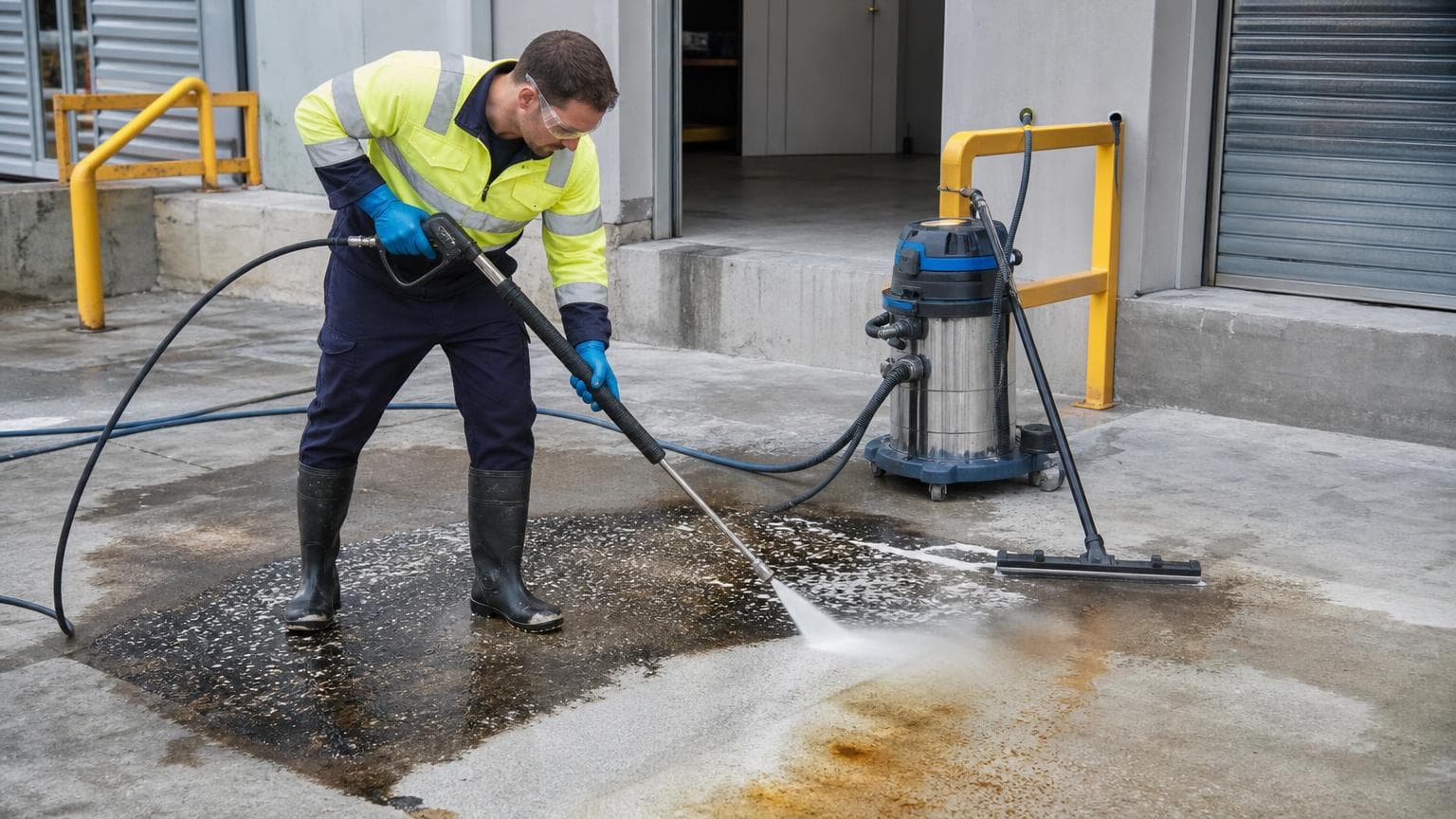 Cover image for Remove Oil Stains from Concrete with Pressure Cleaning
